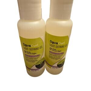 Devacurl Light Defining Gel Define & Control Soft Hold No-Crunch Styler 3Oz 2pcs